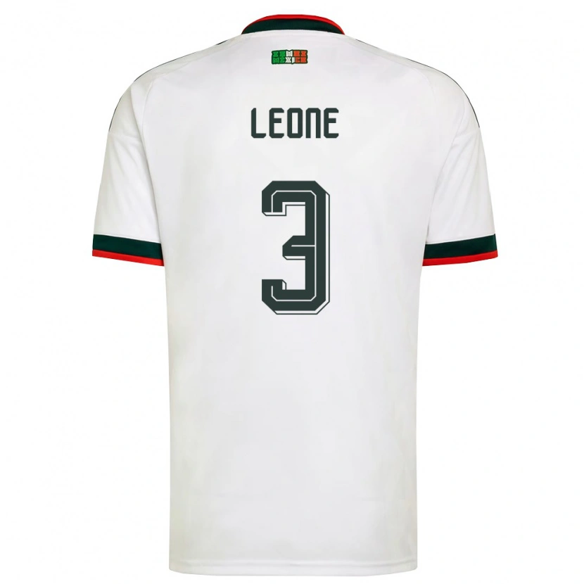 Danxen Pánské Mexiko Antonio Leone #3 Bílá Vínová Zelená Daleko Hráčské Dresy 26-28 Dres