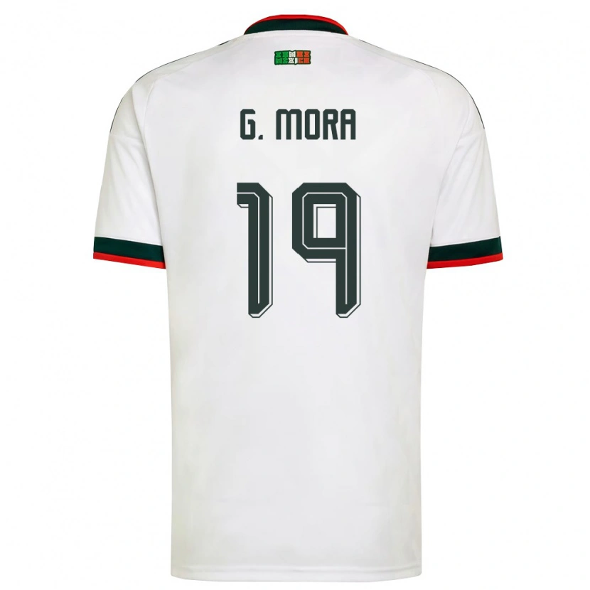 Danxen Pánské Mexiko Gilberto Mora #19 Bílá Vínová Zelená Daleko Hráčské Dresy 26-28 Dres