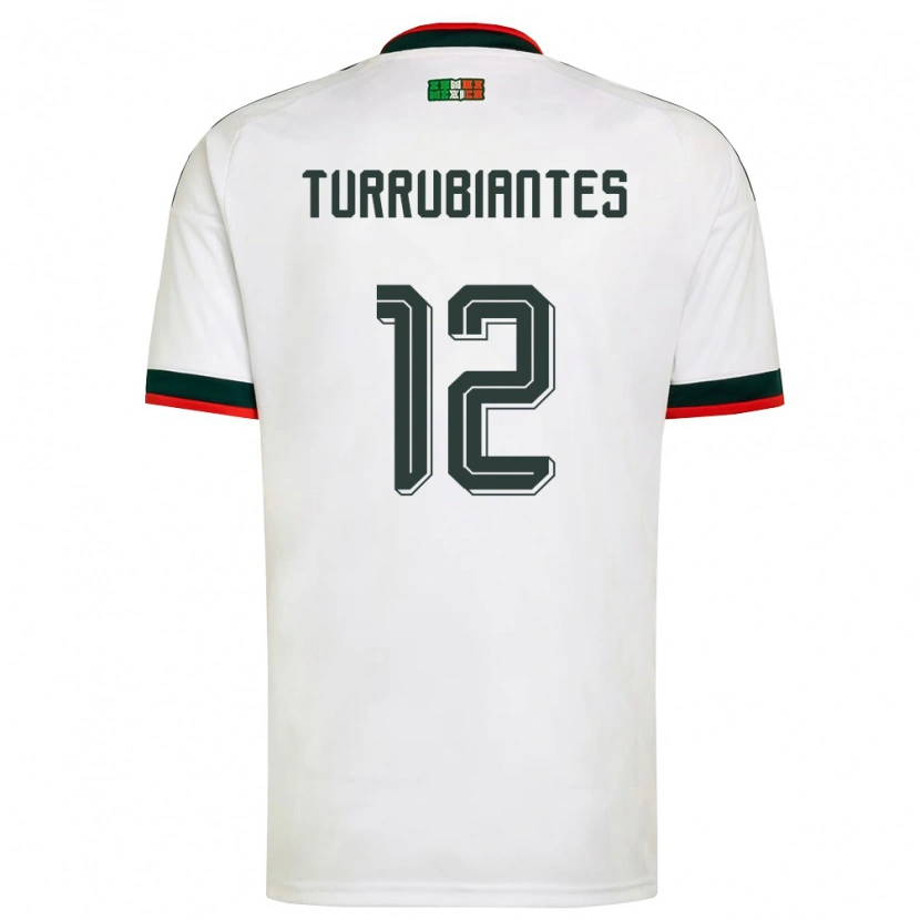 Danxen Pánské Mexiko Abdon Turrubiates #12 Bílá Vínová Zelená Daleko Hráčské Dresy 26-28 Dres