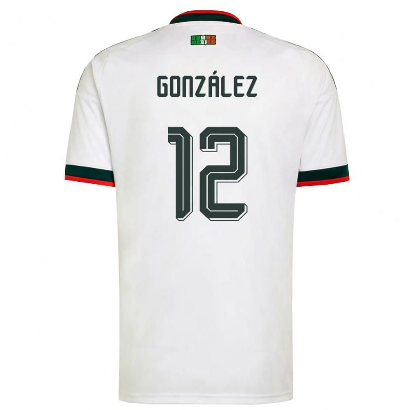 Danxen Pánské Mexiko Itzel Gonzalez #12 Bílá Vínová Zelená Daleko Hráčské Dresy 26-28 Dres