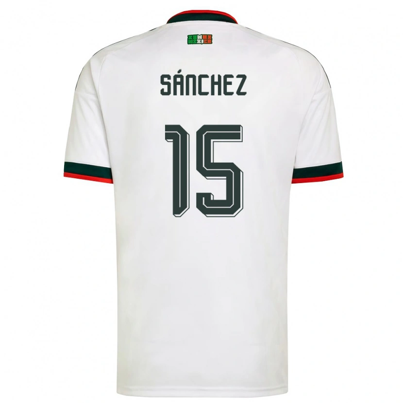 Danxen Pánské Mexiko Eliud Sánchez #15 Bílá Vínová Zelená Daleko Hráčské Dresy 26-28 Dres