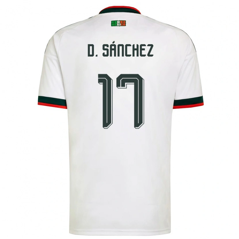 Danxen Pánské Mexiko Diego Sánchez #17 Bílá Vínová Zelená Daleko Hráčské Dresy 26-28 Dres
