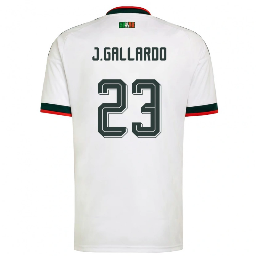 Danxen Pánské Mexiko Jesús Gallardo #23 Bílá Vínová Zelená Daleko Hráčské Dresy 26-28 Dres
