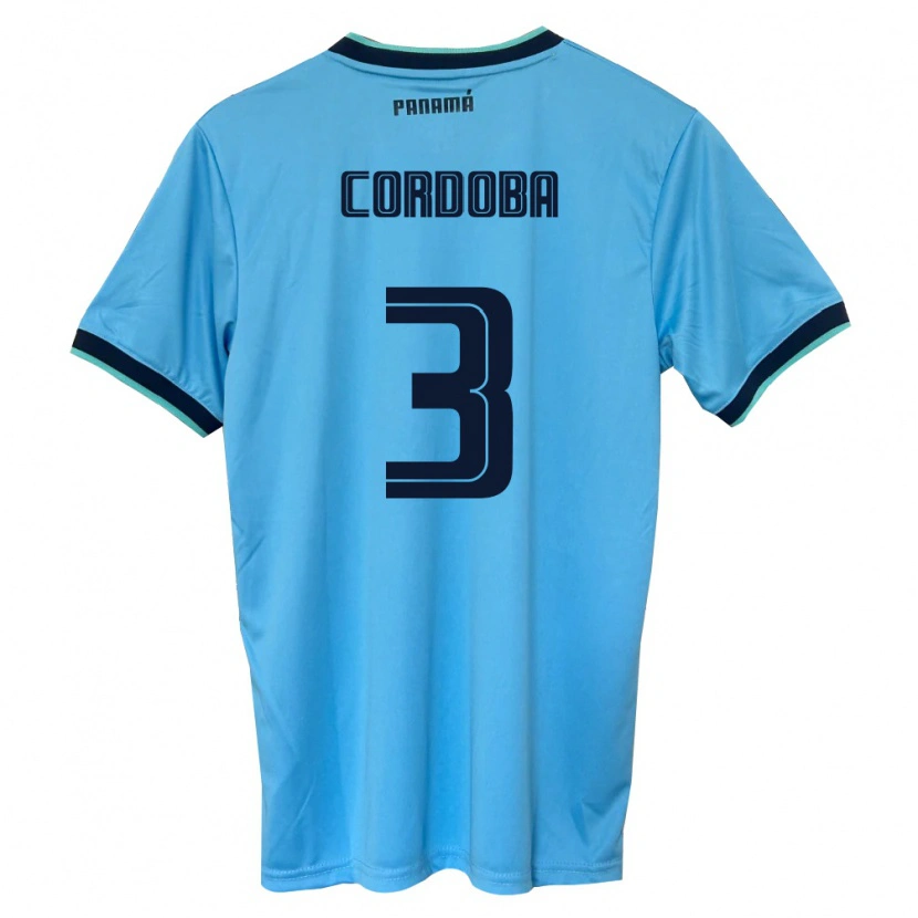 Danxen Pánské Panama José Córdoba #3 Nebeská Modrá Černá Daleko Hráčské Dresy 26-28 Dres