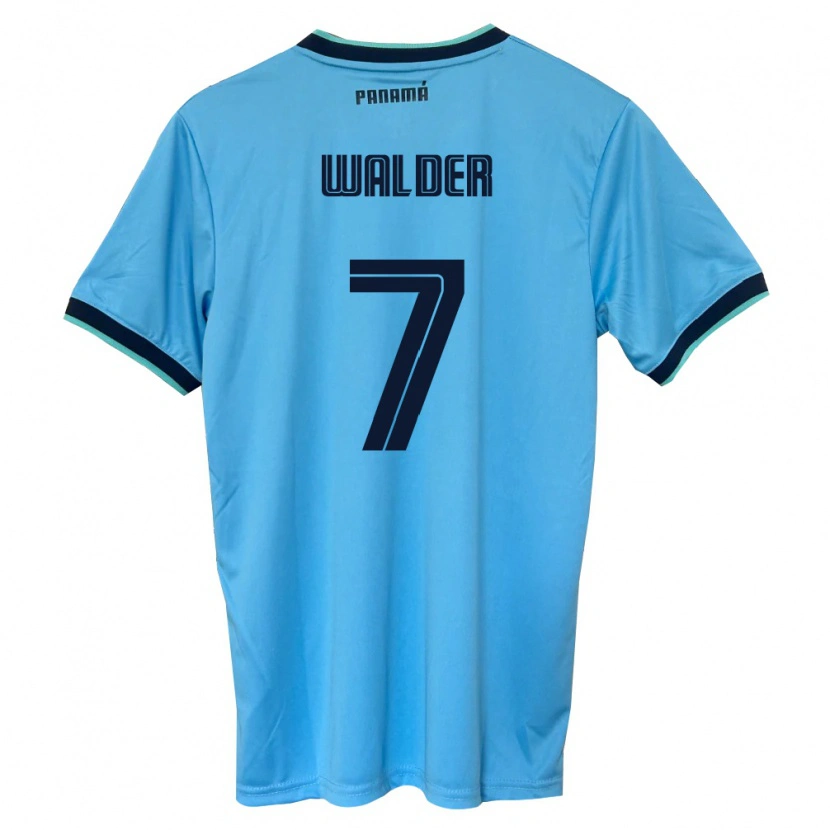 Danxen Pánské Panama Kevin Walder #7 Nebeská Modrá Černá Daleko Hráčské Dresy 26-28 Dres