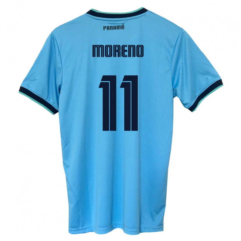 Danxen Pánské Panama Steven Moreno #11 Nebeská Modrá Černá Daleko Hráčské Dresy 26-28 Dres
