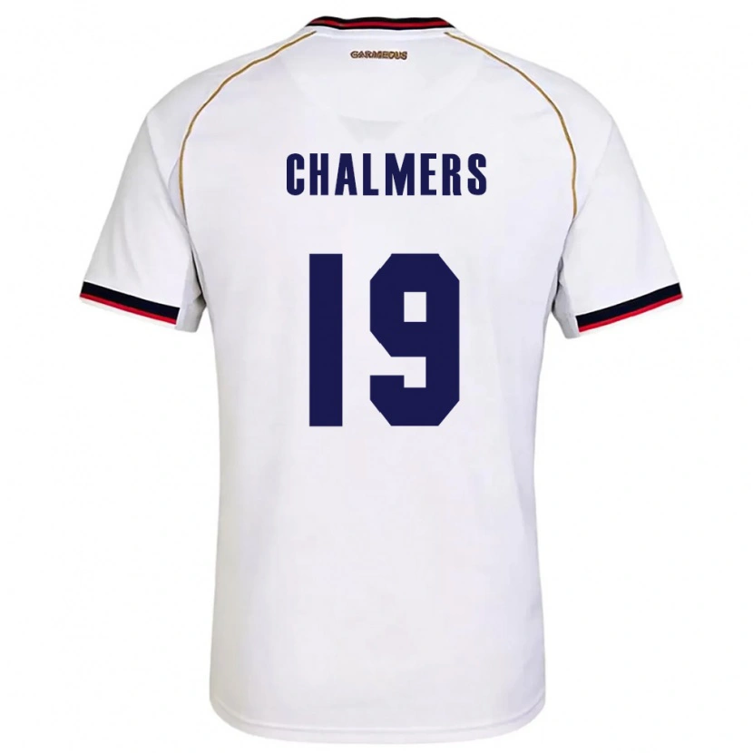 Danxen Pánské Panama Thiago Chalmers #19 Bílá Červená Daleko Hráčské Dresy 26-28 Dres