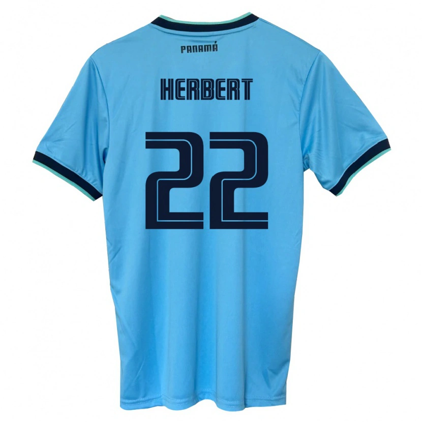 Danxen Pánské Panama Antony Herbert #22 Nebeská Modrá Černá Daleko Hráčské Dresy 26-28 Dres