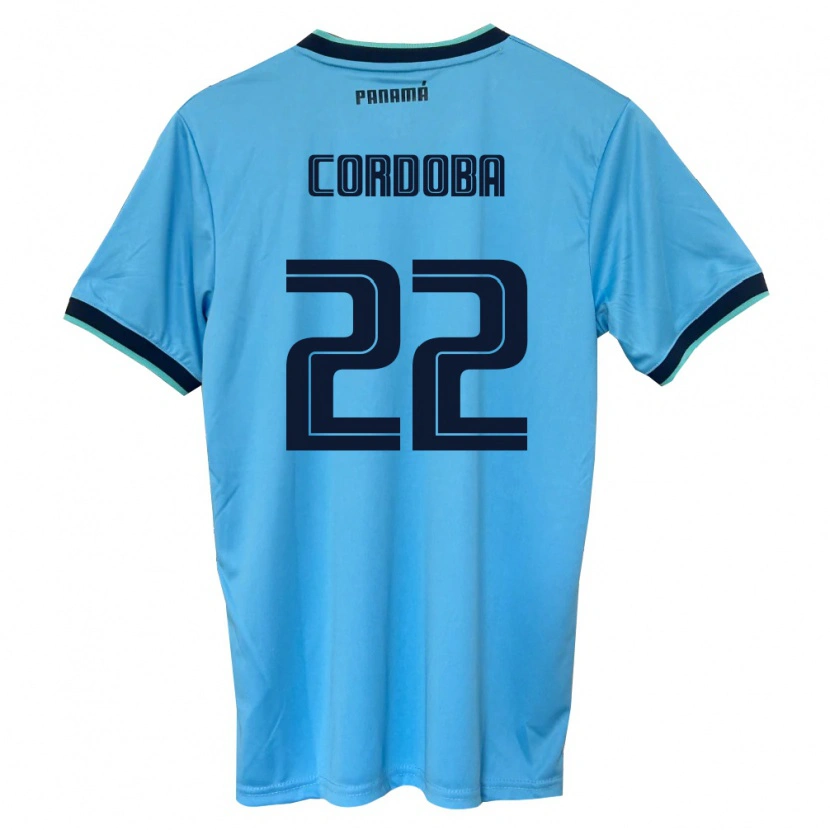 Danxen Pánské Panama Farissa Córdoba #22 Nebeská Modrá Černá Daleko Hráčské Dresy 26-28 Dres