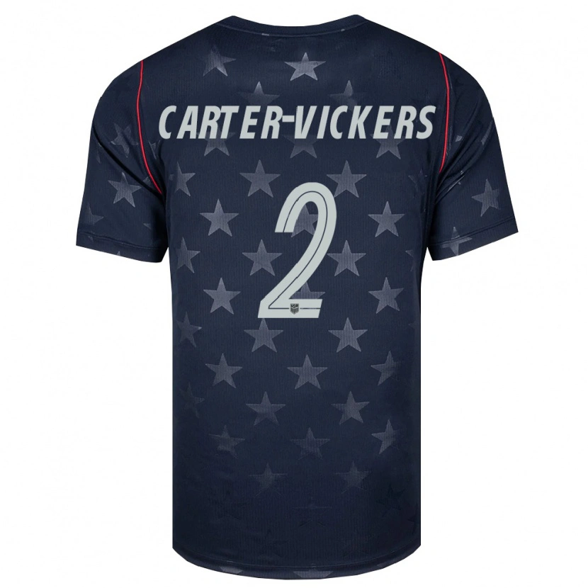 Danxen Pánské Spojené Státy Americké Cameron Carter-Vickers #2 Černá Bílá Červená Daleko Hráčské Dresy 26-28 Dres