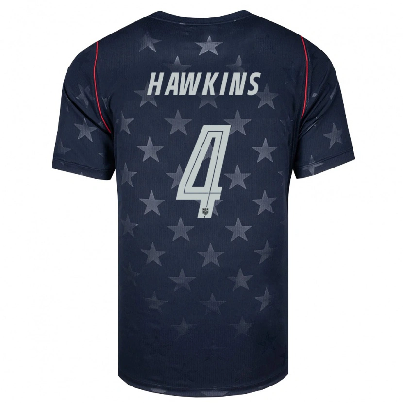 Danxen Pánské Spojené Státy Americké Stuart Hawkins #4 Černá Bílá Červená Daleko Hráčské Dresy 26-28 Dres