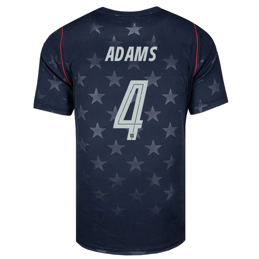 Danxen Pánské Spojené Státy Americké Tyler Adams #4 Černá Bílá Červená Daleko Hráčské Dresy 26-28 Dres