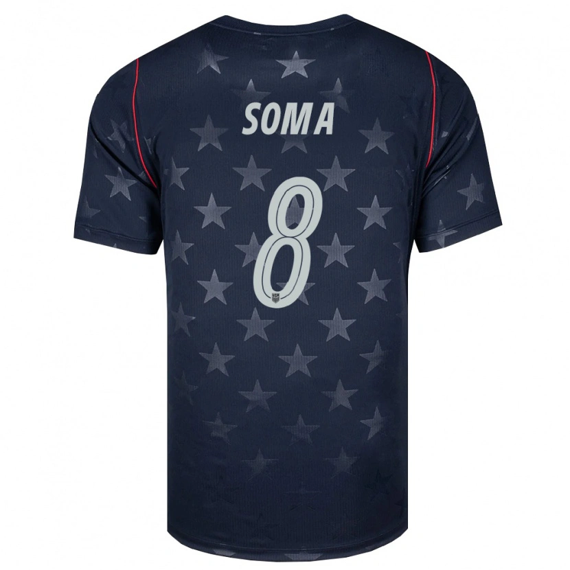 Danxen Pánské Spojené Státy Americké Pedro Soma #8 Černá Bílá Červená Daleko Hráčské Dresy 26-28 Dres