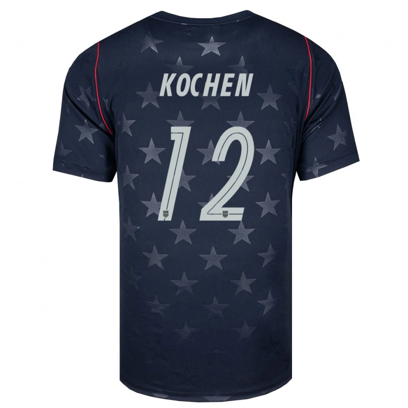 Danxen Pánské Spojené Státy Americké Diego Kochen #12 Černá Bílá Červená Daleko Hráčské Dresy 26-28 Dres