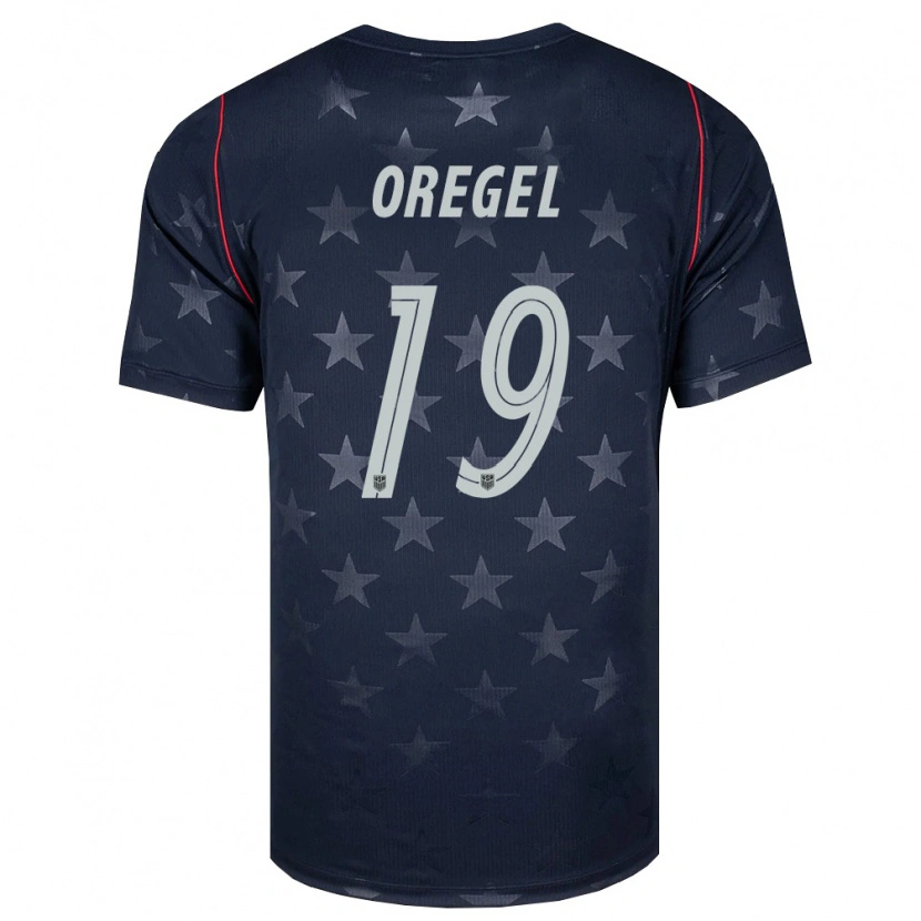 Danxen Pánské Spojené Státy Americké Sergio Oregel #19 Černá Bílá Červená Daleko Hráčské Dresy 26-28 Dres