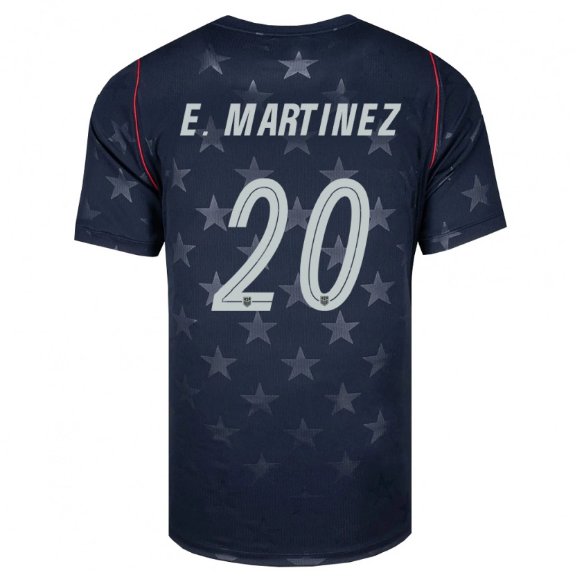 Danxen Pánské Spojené Státy Americké Enrique Martinez #20 Černá Bílá Červená Daleko Hráčské Dresy 26-28 Dres