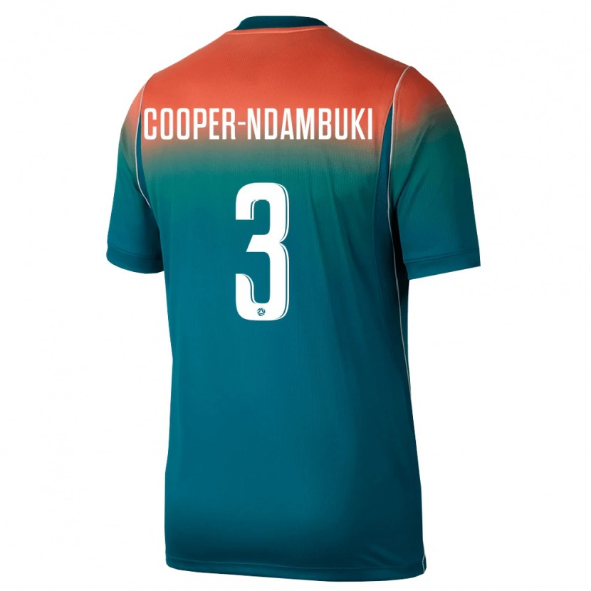 Danxen Pánské Austrálie Deklan Cooper-Ndambuki #3 Zelená Růžová Daleko Hráčské Dresy 26-28 Dres