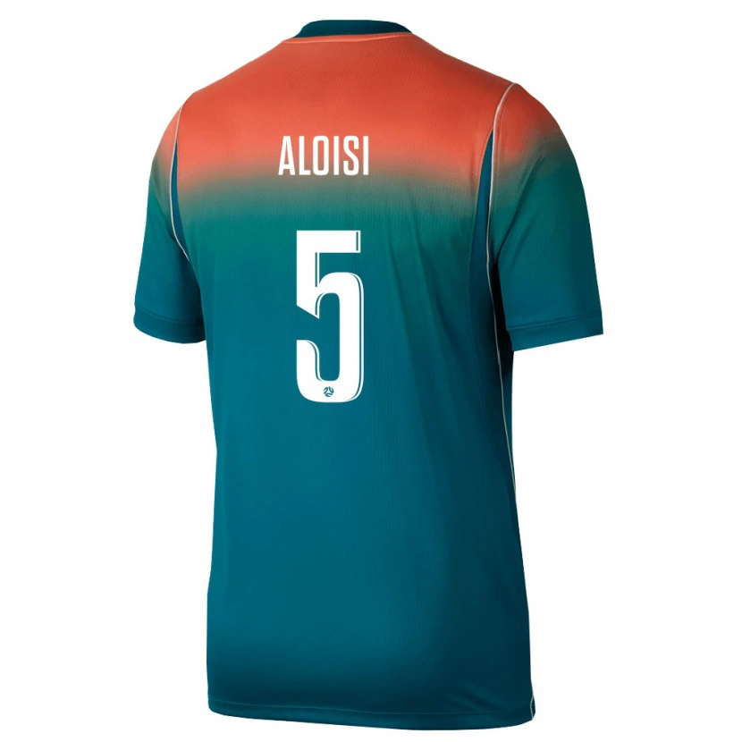 Danxen Pánské Austrálie Matias Aloisi #5 Zelená Růžová Daleko Hráčské Dresy 26-28 Dres