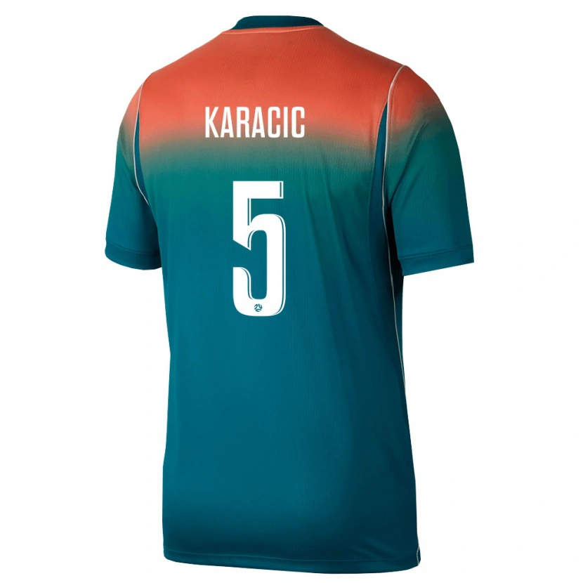 Danxen Pánské Austrálie Fran Karacic #5 Zelená Růžová Daleko Hráčské Dresy 26-28 Dres