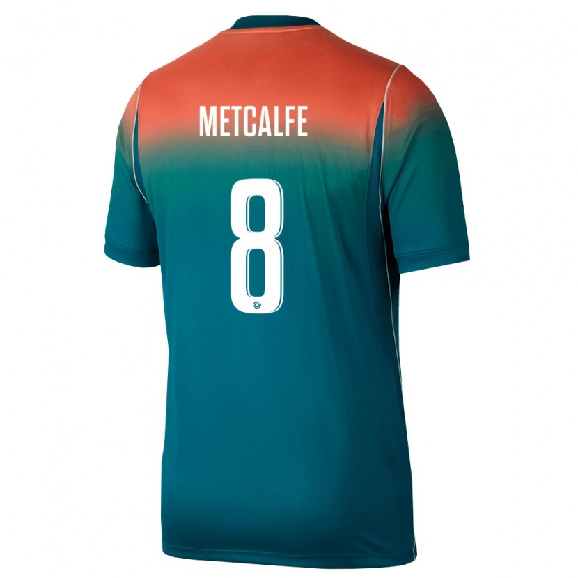 Danxen Pánské Austrálie Connor Metcalfe #8 Zelená Růžová Daleko Hráčské Dresy 26-28 Dres
