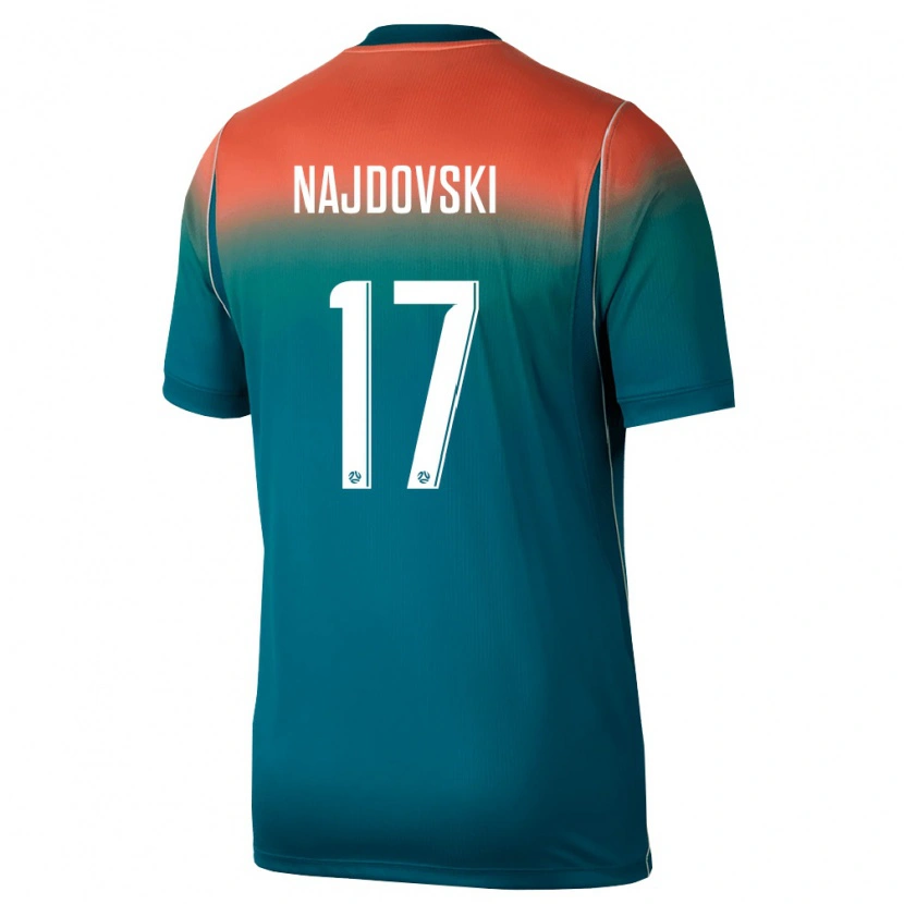 Danxen Pánské Austrálie Jake Najdovski #17 Zelená Růžová Daleko Hráčské Dresy 26-28 Dres