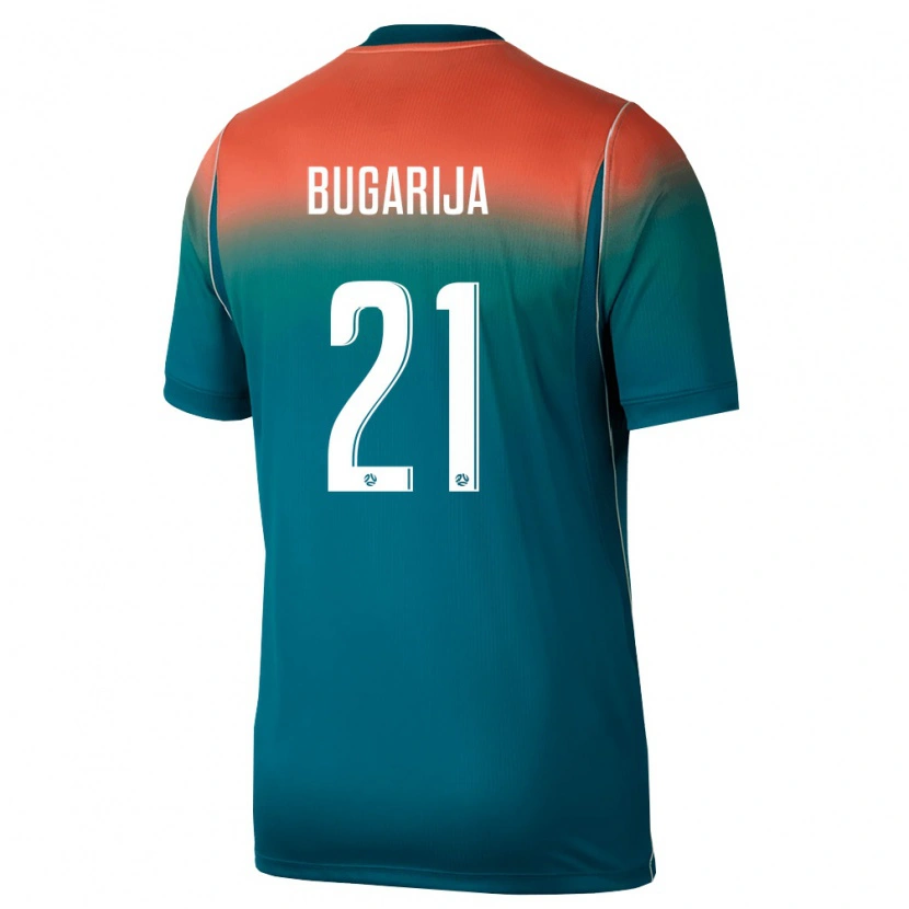 Danxen Pánské Austrálie Adam Bugarija #21 Zelená Růžová Daleko Hráčské Dresy 26-28 Dres