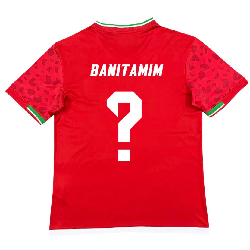 Danxen Pánské Írán Mohammadreza Banitamim #0 Červená Bílá Daleko Hráčské Dresy 26-28 Dres