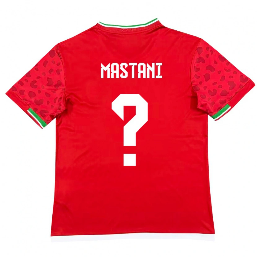 Danxen Pánské Írán Ali Mastani #0 Červená Bílá Daleko Hráčské Dresy 26-28 Dres