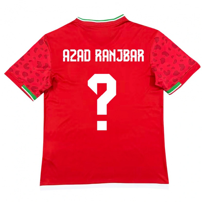 Danxen Pánské Írán Pouria Azad Ranjbar #0 Červená Bílá Daleko Hráčské Dresy 26-28 Dres
