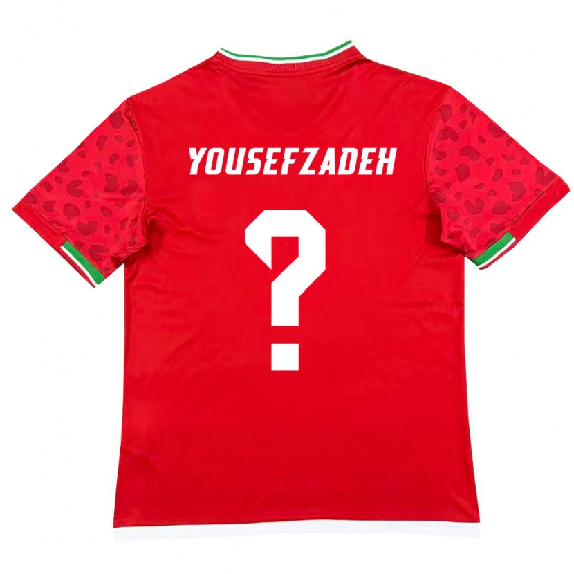 Danxen Pánské Írán Erfan Yousefzadeh #0 Červená Bílá Daleko Hráčské Dresy 26-28 Dres