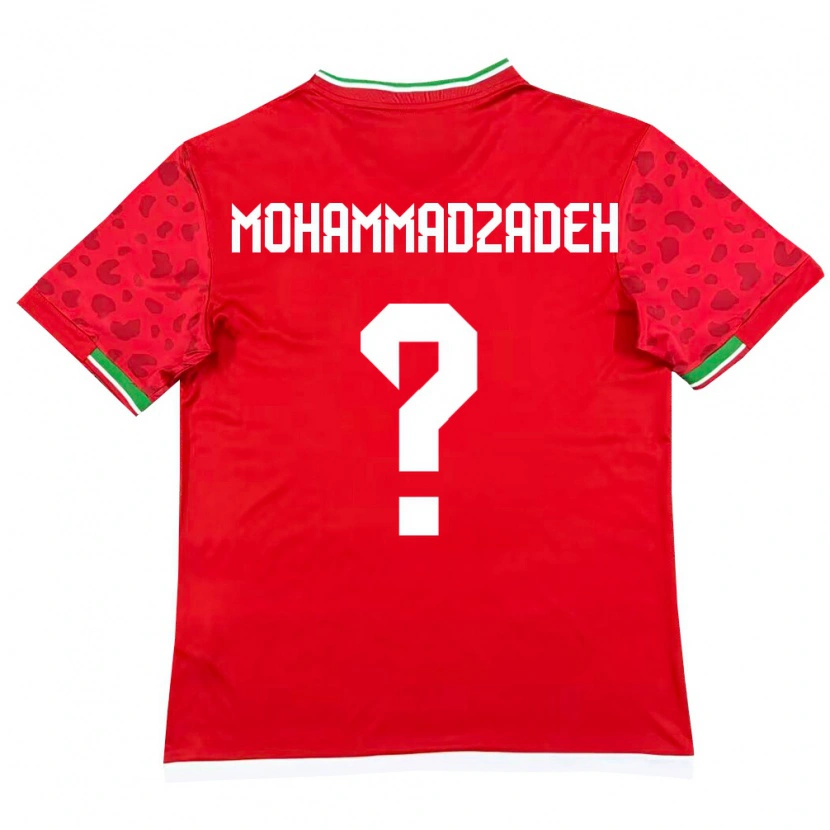 Danxen Pánské Írán Siyam Mohammadzadeh #0 Červená Bílá Daleko Hráčské Dresy 26-28 Dres