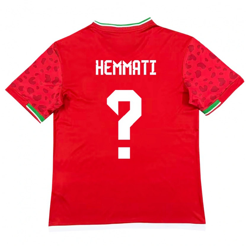 Danxen Pánské Írán Alireza Hemmati #0 Červená Bílá Daleko Hráčské Dresy 26-28 Dres