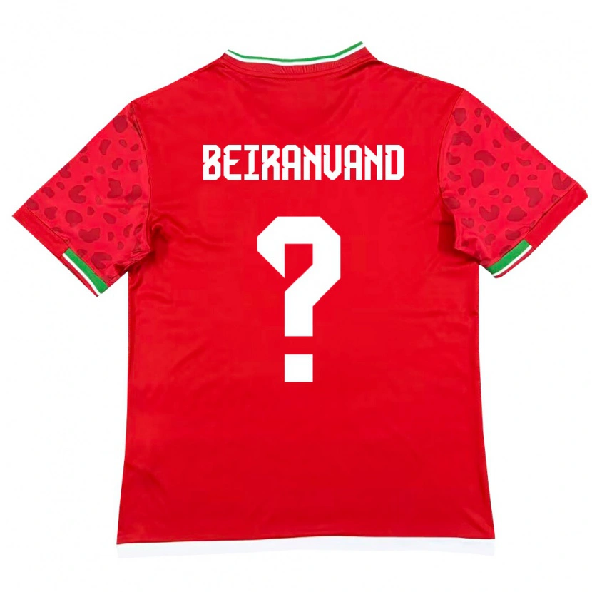 Danxen Pánské Írán Amirali Beiranvand #0 Červená Bílá Daleko Hráčské Dresy 26-28 Dres