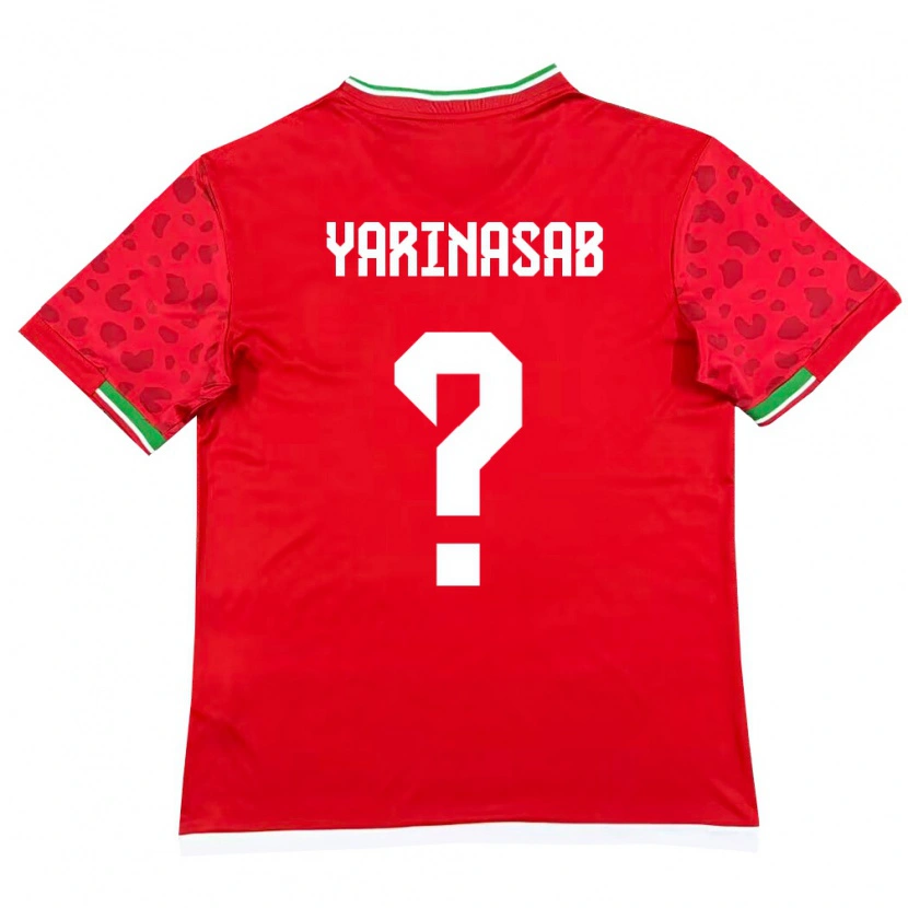 Danxen Pánské Írán Alireza Yarinasab #0 Červená Bílá Daleko Hráčské Dresy 26-28 Dres