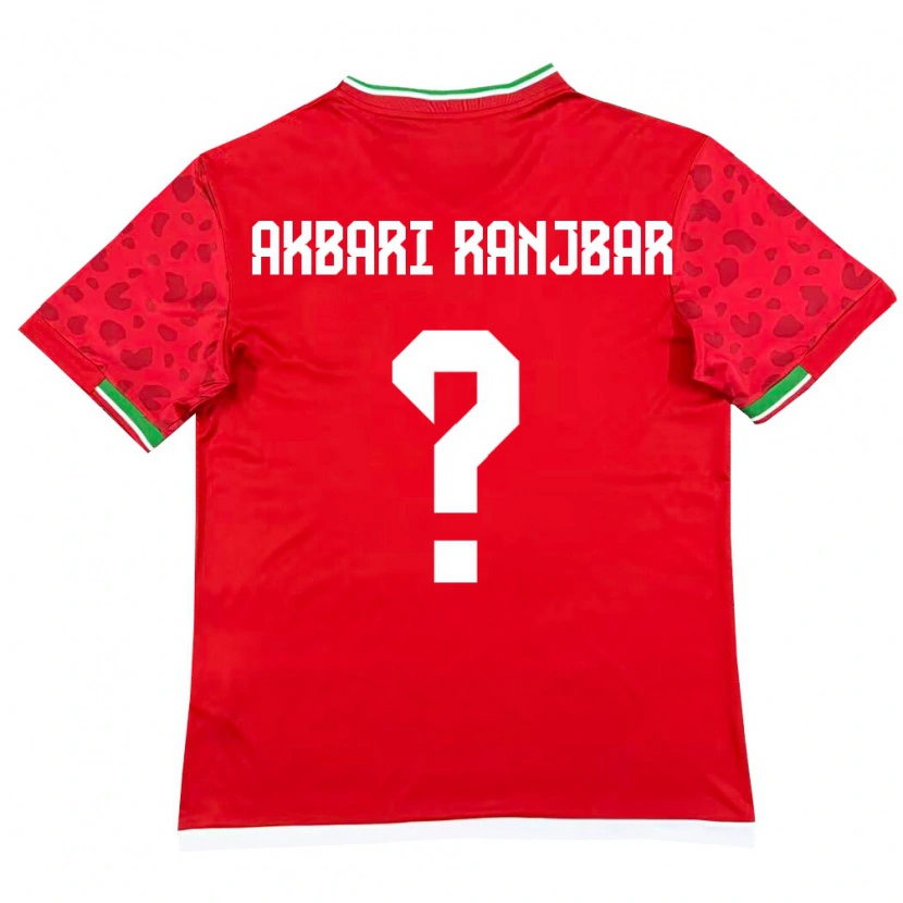Danxen Pánské Írán Mohammad Akbari Ranjbar #0 Červená Bílá Daleko Hráčské Dresy 26-28 Dres