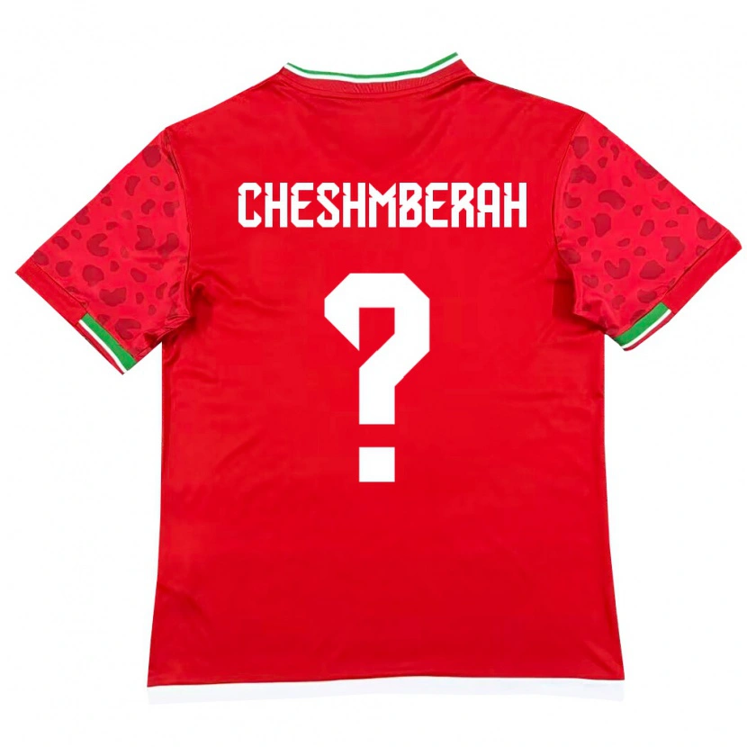 Danxen Pánské Írán Mehdi Cheshmberah #0 Červená Bílá Daleko Hráčské Dresy 26-28 Dres
