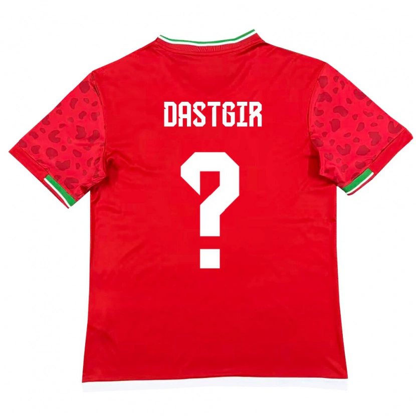 Danxen Pánské Írán Alireza Dastgir #0 Červená Bílá Daleko Hráčské Dresy 26-28 Dres