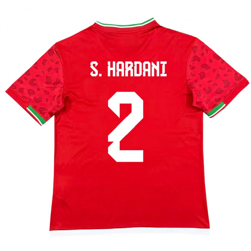 Danxen Pánské Írán Saleh Hardani #2 Červená Bílá Daleko Hráčské Dresy 26-28 Dres