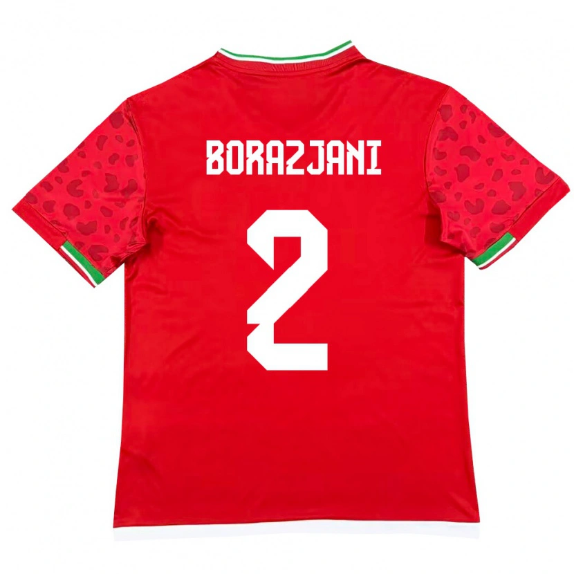 Danxen Pánské Írán Fatemeh Amineh Borazjani #2 Červená Bílá Daleko Hráčské Dresy 26-28 Dres