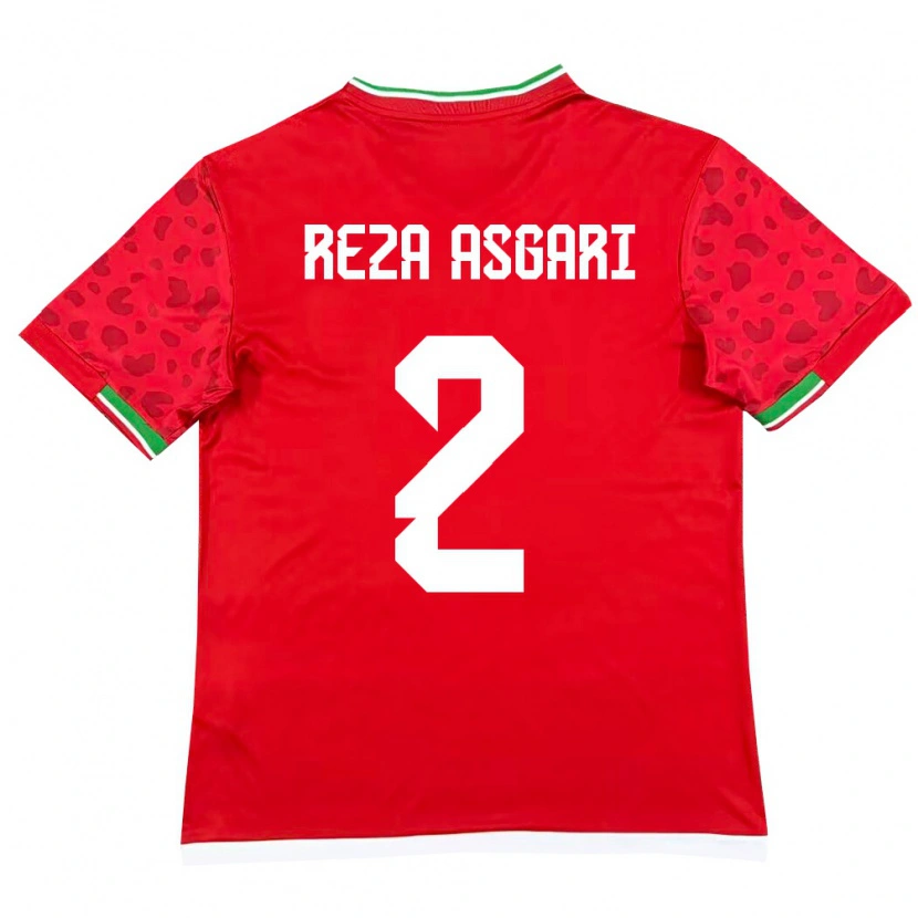 Danxen Pánské Írán Mohammad Reza Asgari #2 Červená Bílá Daleko Hráčské Dresy 26-28 Dres