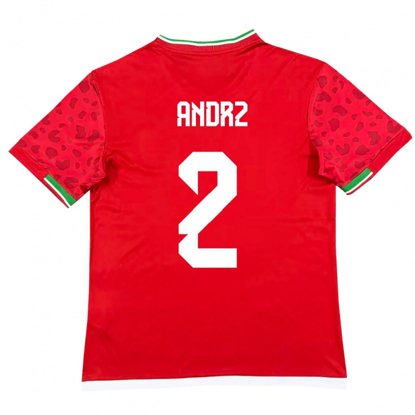 Danxen Pánské Írán Nima Andrz #2 Červená Bílá Daleko Hráčské Dresy 26-28 Dres