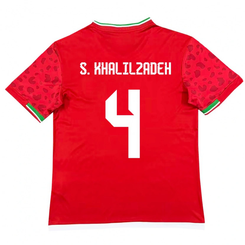 Danxen Pánské Írán Shojae Khalilzadeh #4 Červená Bílá Daleko Hráčské Dresy 26-28 Dres