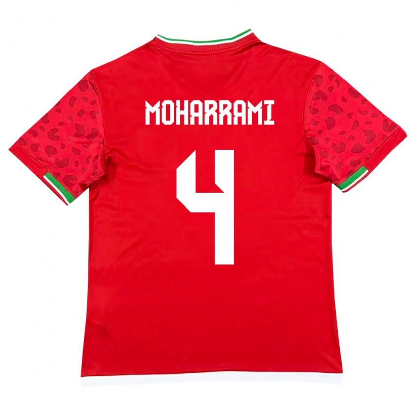 Danxen Pánské Írán Mohammadreza Moharrami #4 Červená Bílá Daleko Hráčské Dresy 26-28 Dres