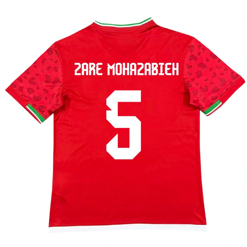 Danxen Pánské Írán Mohammadmehdi Zare #5 Červená Bílá Daleko Hráčské Dresy 26-28 Dres