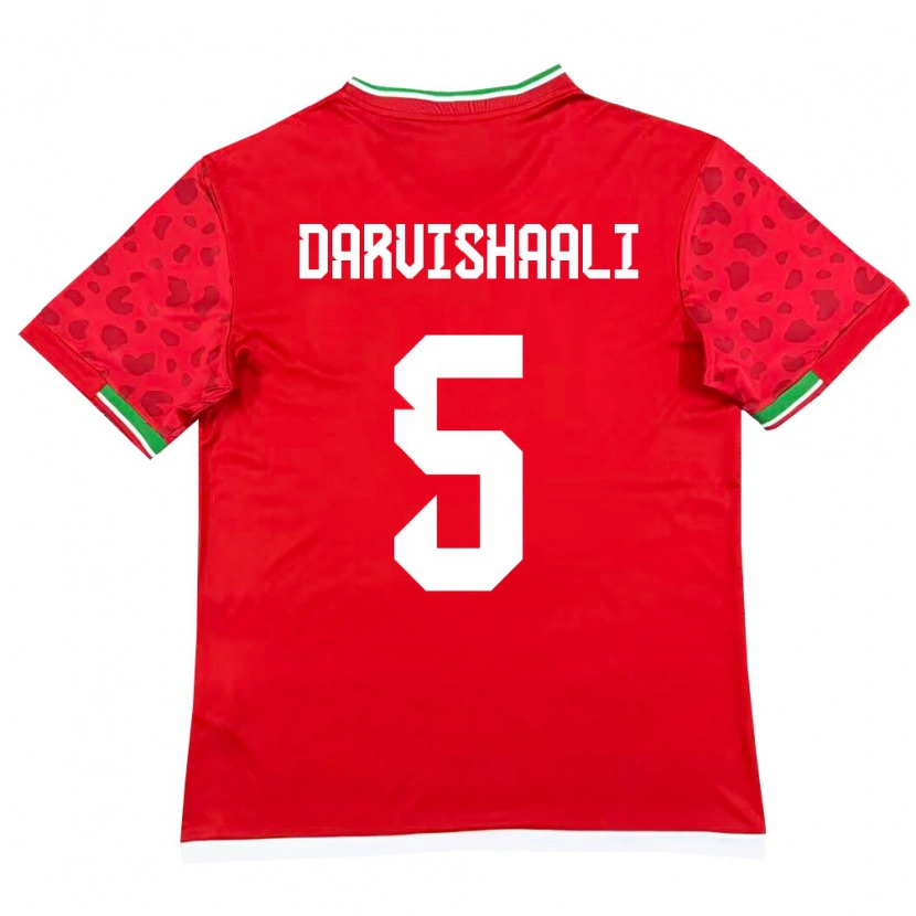 Danxen Pánské Írán Erfan Darvishaali #5 Červená Bílá Daleko Hráčské Dresy 26-28 Dres