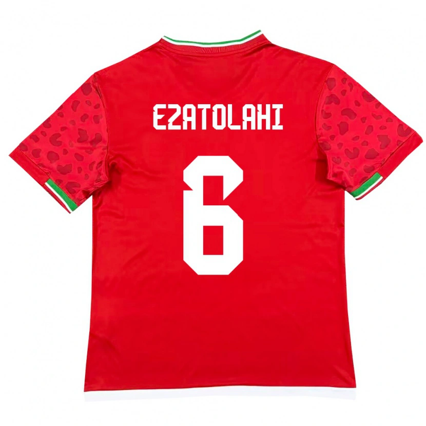 Danxen Pánské Írán Saeed Ezatolahi #6 Červená Bílá Daleko Hráčské Dresy 26-28 Dres