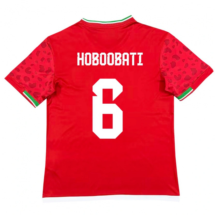 Danxen Pánské Írán Samir Hoboobati #6 Červená Bílá Daleko Hráčské Dresy 26-28 Dres