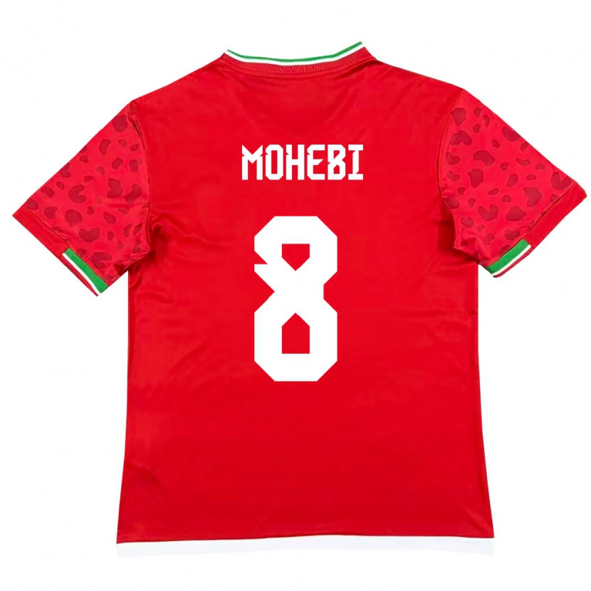 Danxen Pánské Írán Mohammad Mohebi #8 Červená Bílá Daleko Hráčské Dresy 26-28 Dres