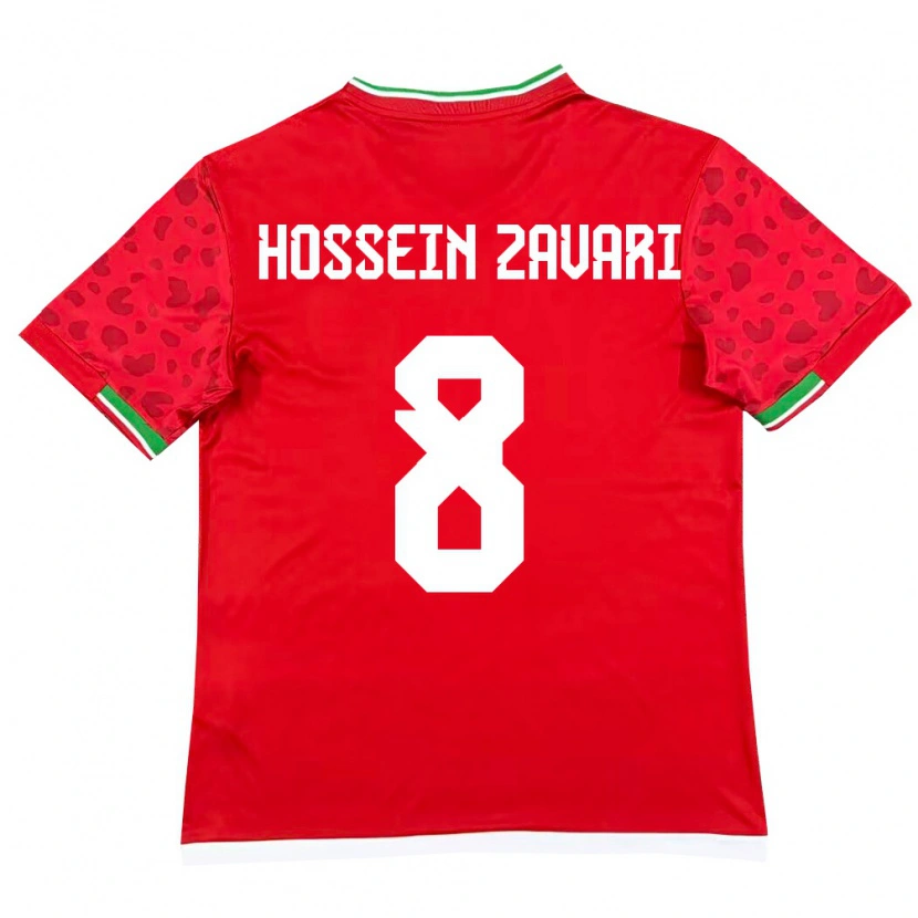 Danxen Pánské Írán Mohammad Hossein Zavari #8 Červená Bílá Daleko Hráčské Dresy 26-28 Dres