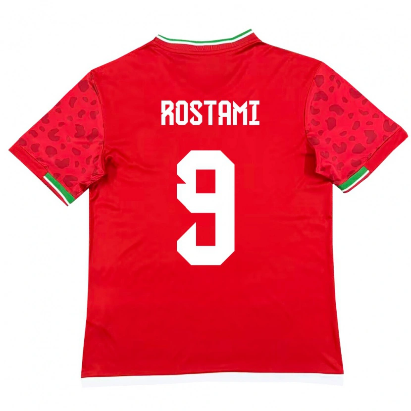 Danxen Pánské Írán Yadegar Rostami #9 Červená Bílá Daleko Hráčské Dresy 26-28 Dres